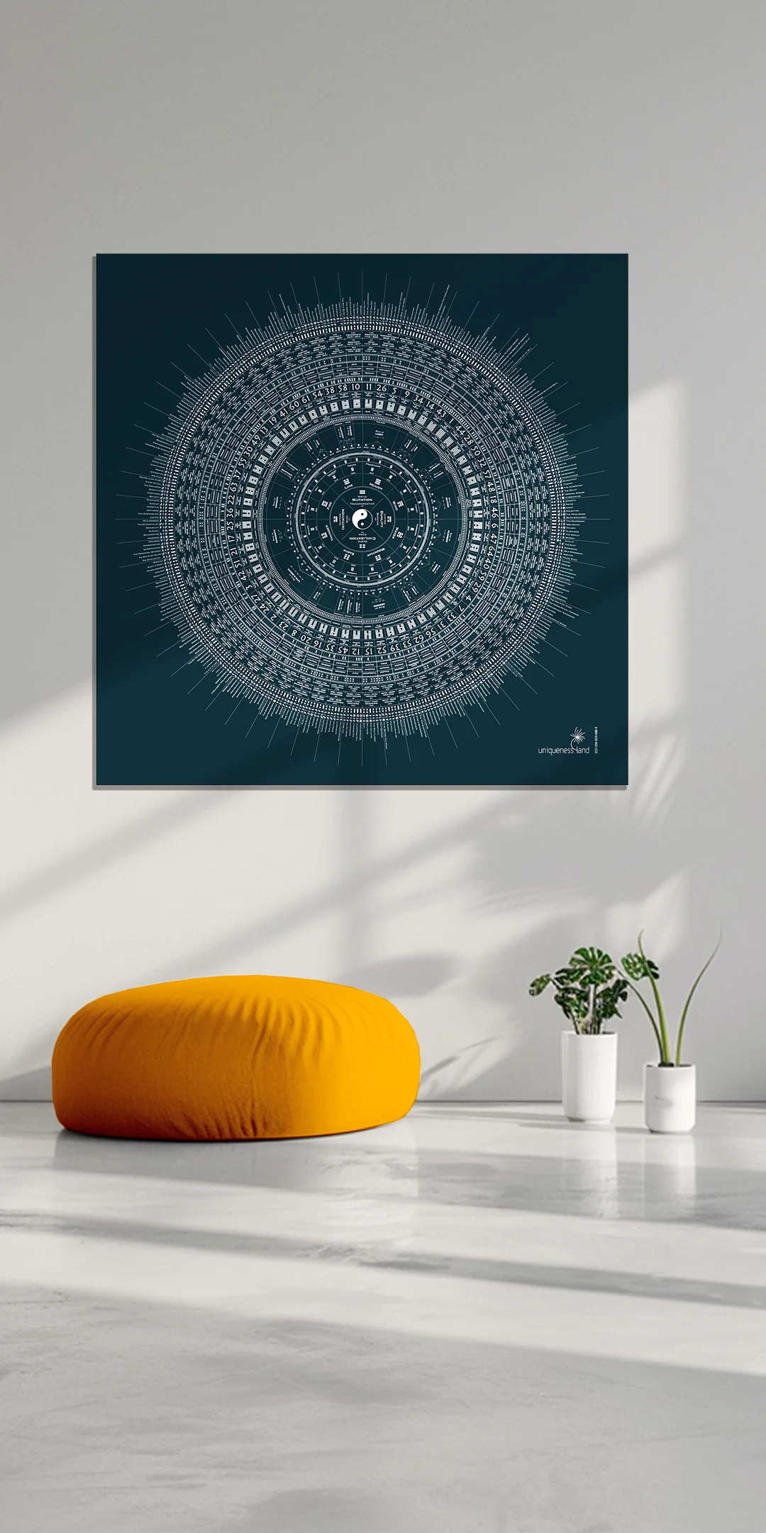 White Artemis style — white design on black background