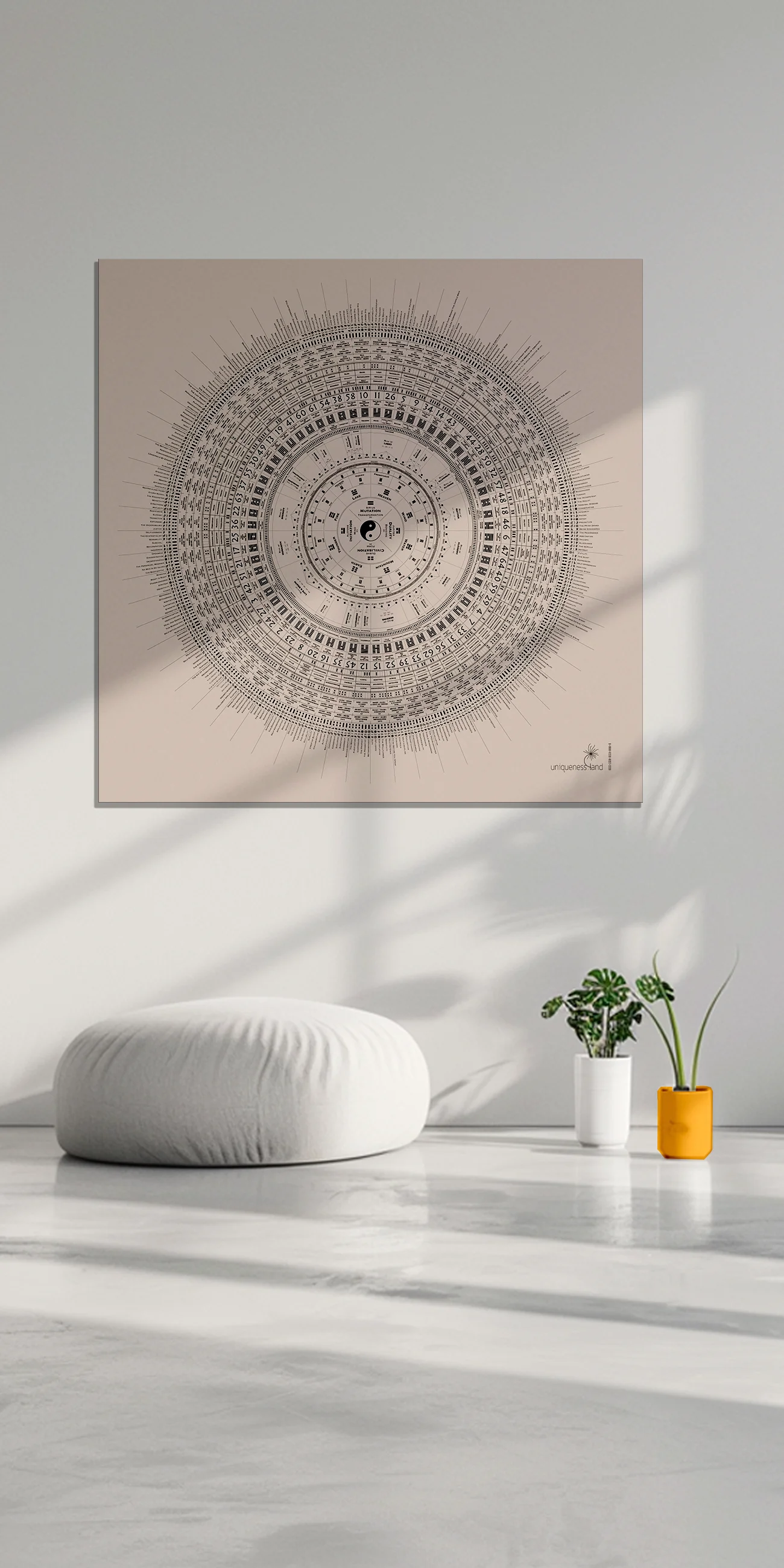 Black Apollo style — black design on warm cream background